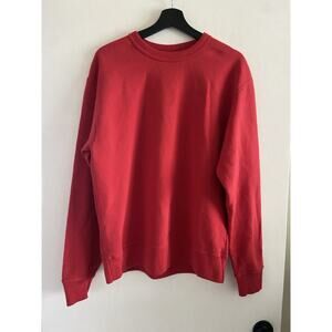 Women's Champion Red Crewneck Pullover Sweatshirt VTG Long sleeve Size Med Logo